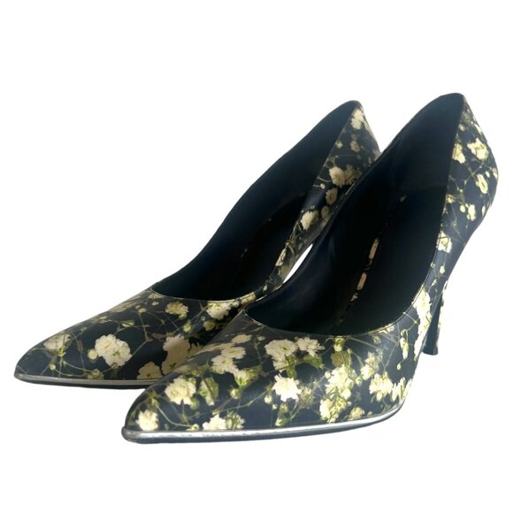 GIVENCHY 41 11 Escarpin Floral Print Pumps Photorealistic Babys Breath Stiletto - Picture 5 of 9